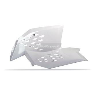 Ouïes de radiateur Polisport blanc KTM 1086348003 | Oxmoto