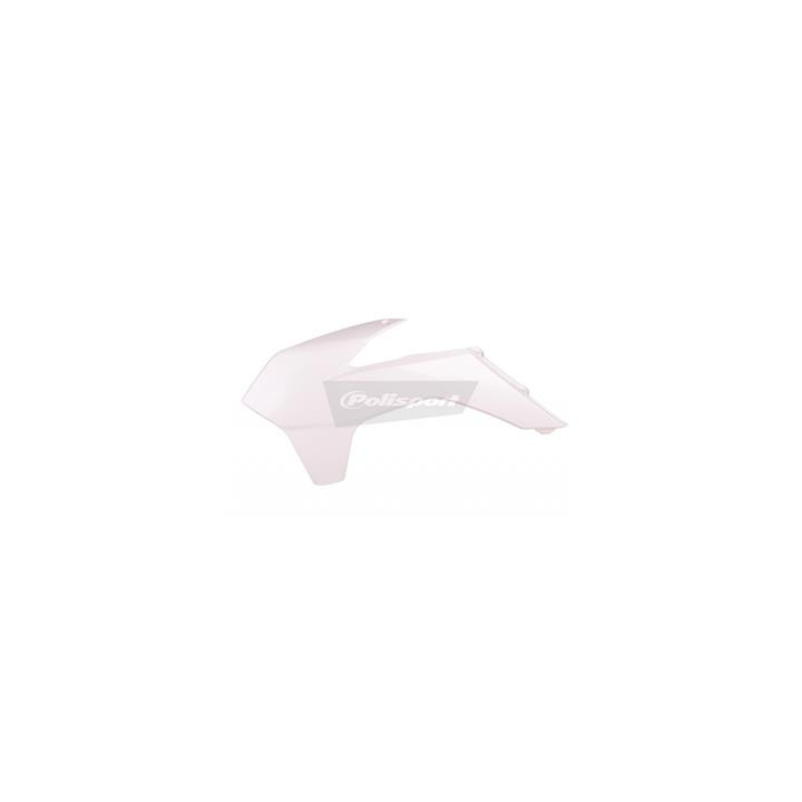 Ouïes de radiateur Polisport blanc KTM 1073428 | Oxmoto