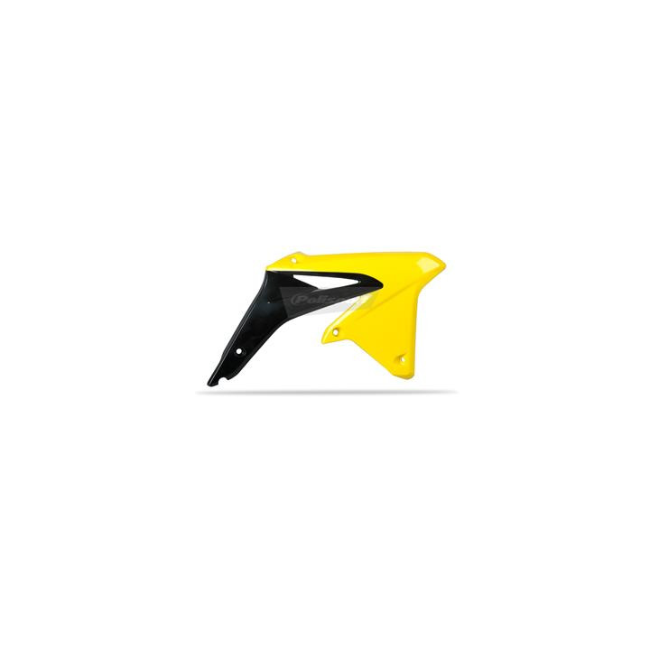 Ouïes de radiateur Polisport couleur origine 09-15 noir/jaune Suzuki RM-Z450