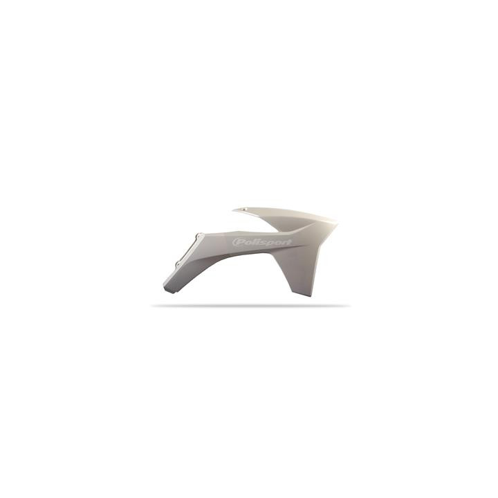 Ouïes de radiateur Polisport blanc KTM 1086352001 | Oxmoto
