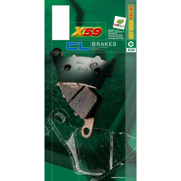 Plaquettes de frein CL BRAKES Off-Road métal fritté - 2260X59