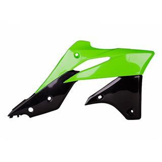 Ouïes de radiateur Polisport couleur origine vert/noir Kawasaki kx250f