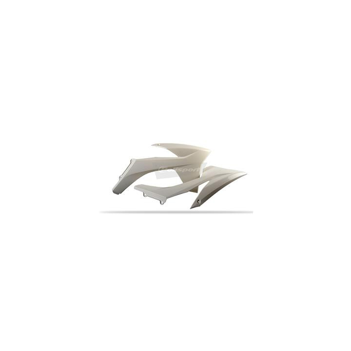 Ouïes de radiateur Polisport blanc KTM 1086299002 | Oxmoto