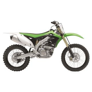 Ouïes de radiateur Polisport couleur origine vert/noir Kawasaki KX450F