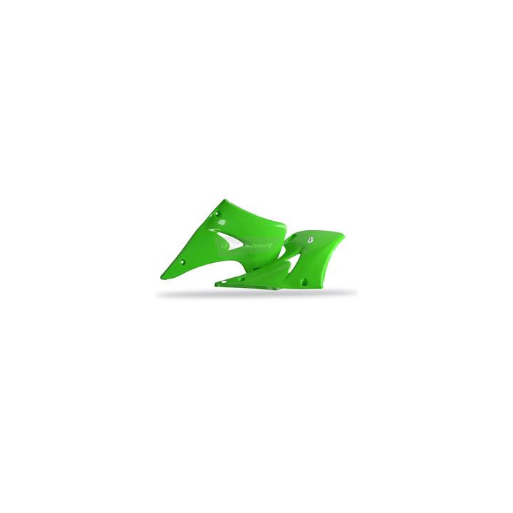 Ouïes de radiateur Polisport vert Kawasaki KX125/KX250