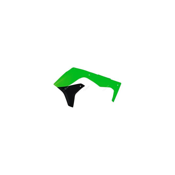 Ouïes de radiateur Racetech vert fluo Kawasaki kx250f