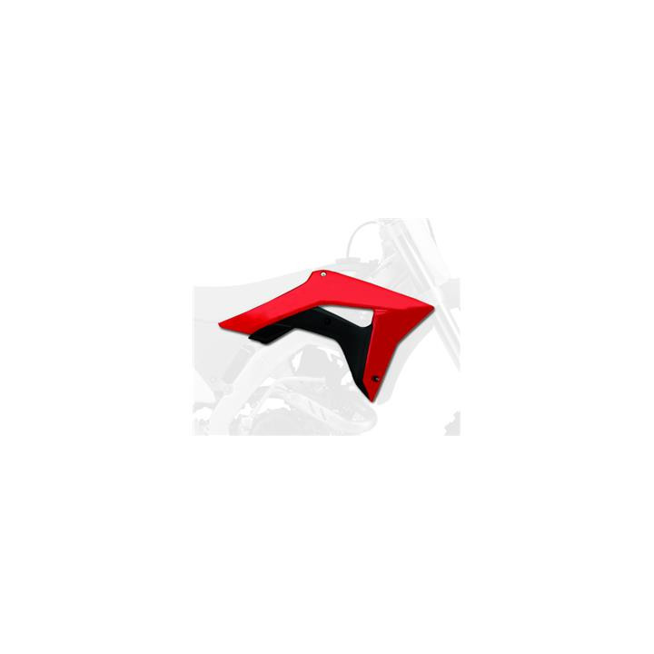 Ouïes de radiateur Polisport couleur origine 17 rouge/noir Honda CRF450R/RX