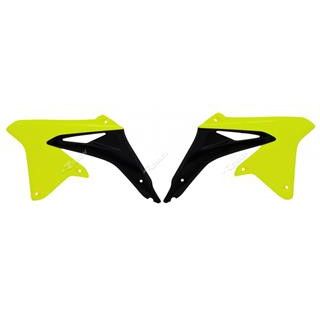 Ouïes de radiateur Racetech jaune fluo/noir Suzuki RM-Z450