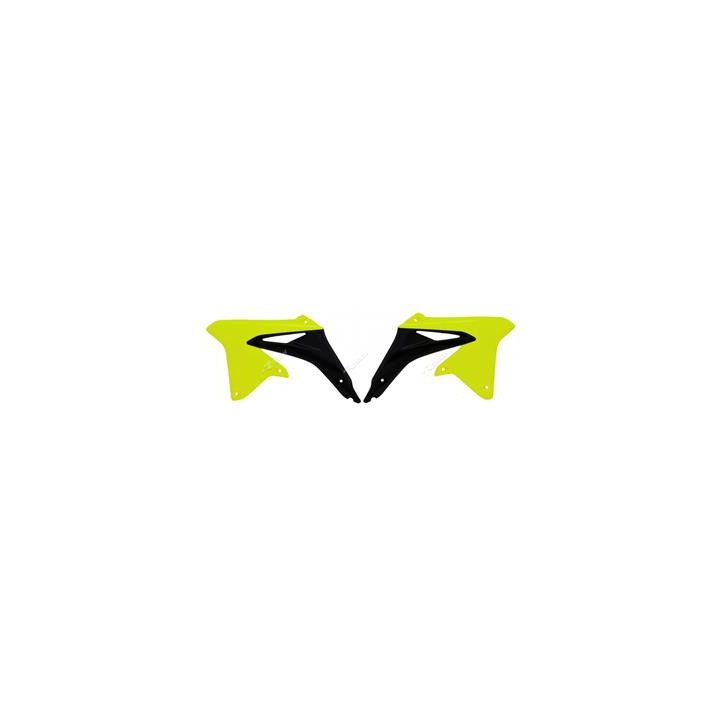 Ouïes de radiateur Racetech jaune fluo/noir Suzuki RM-Z450