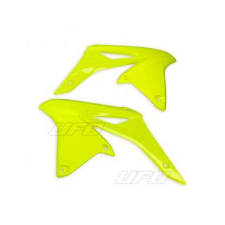 Ouïes de radiateur UFO jaune fluo Suzuki RM-Z250 | Oxmoto