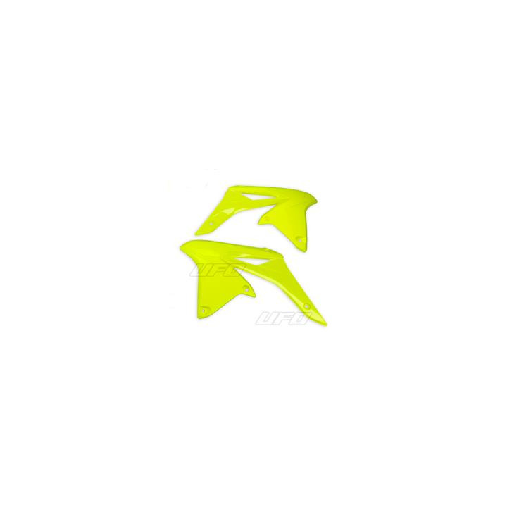 Ouïes de radiateur UFO jaune fluo Suzuki RM-Z250 | Oxmoto