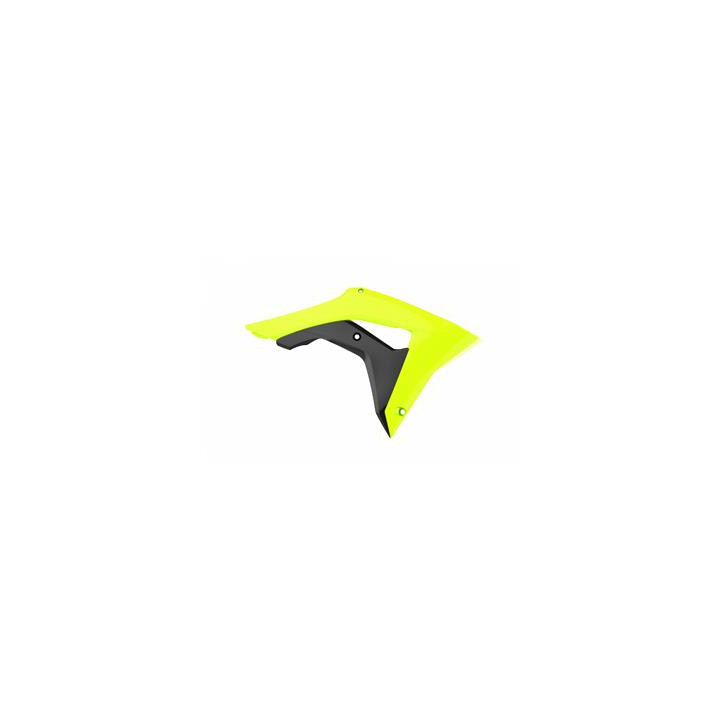 Ouïes de radiateur Polisport jaune fluo Honda CRF450R