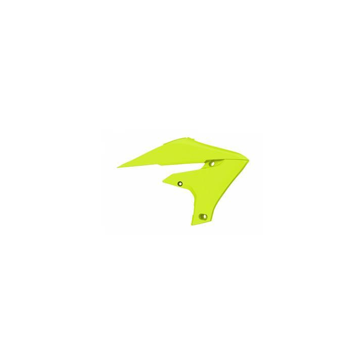 Ouïes de radiateur Polisport jaune fluo Yamaha | Oxmoto