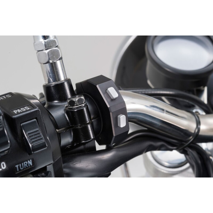 Commodo DAYTONA CNC 2 boutons pour Velona - noir | Oxmoto