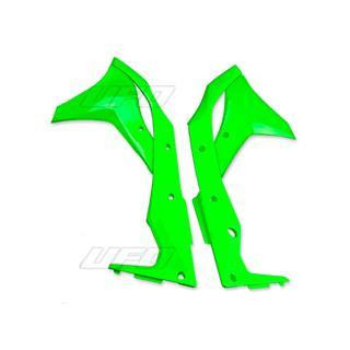 Ouïes de radiateur Racetech vert Kawasaki KX250F | Oxmoto