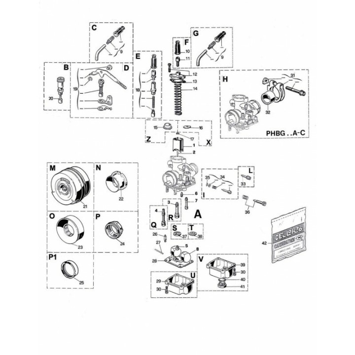 Carburateur DELL ORTO PHBG BS Ø19mm | Oxmoto