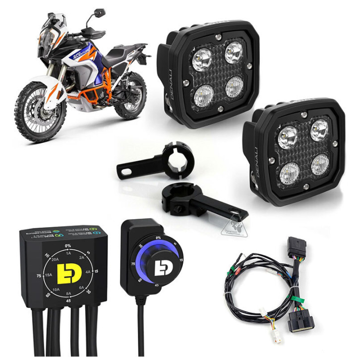 Kit d'éclairages Denali D4 DialDim™ 3073179 | Oxmoto