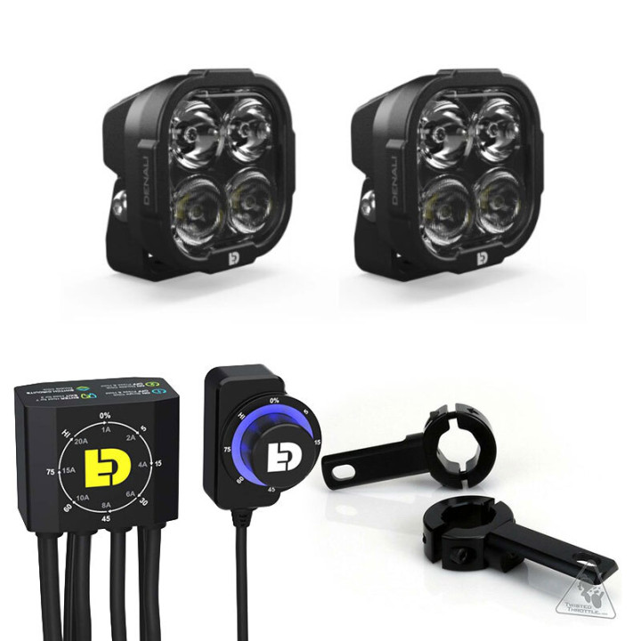 Kit d'éclairages universel Denali DL4 DialDim™ | Oxmoto