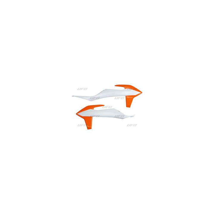 Ouies de radiateur UFO orange/blanc KTM EXC/SX/EXC-F/SX-F