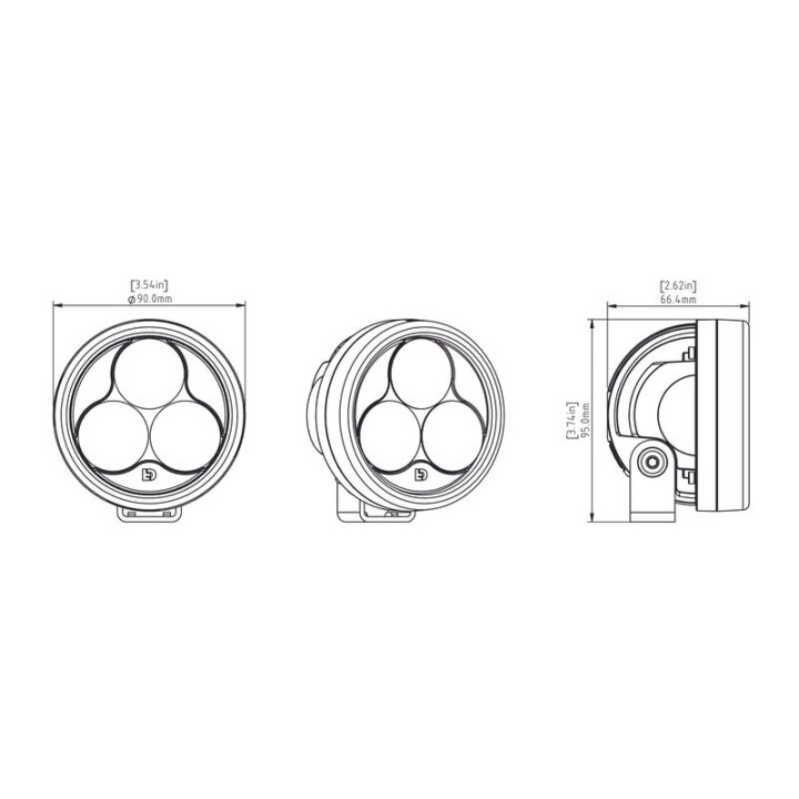 Kit d'éclairages Denali D3 DialDim™ 3064490 | Oxmoto