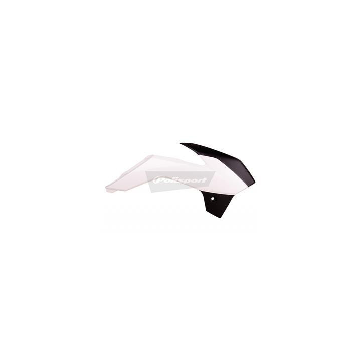 Ouïes de radiateur Polisport blanc/noir 8424700002 | Oxmoto