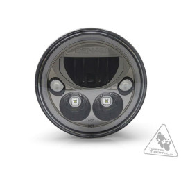Phare Denali M7 LED Ø177mm noir chrome | Oxmoto