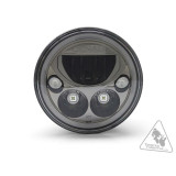 Phare Denali M7 LED Ø177mm noir chrome | Oxmoto