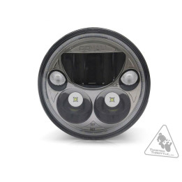 Phare Denali M5 LED Ø145mm noir chrome | Oxmoto