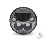 Phare Denali M5 LED Ø145mm noir chrome | Oxmoto