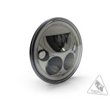 Phare Denali M7 LED Ø177mm noir chrome | Oxmoto