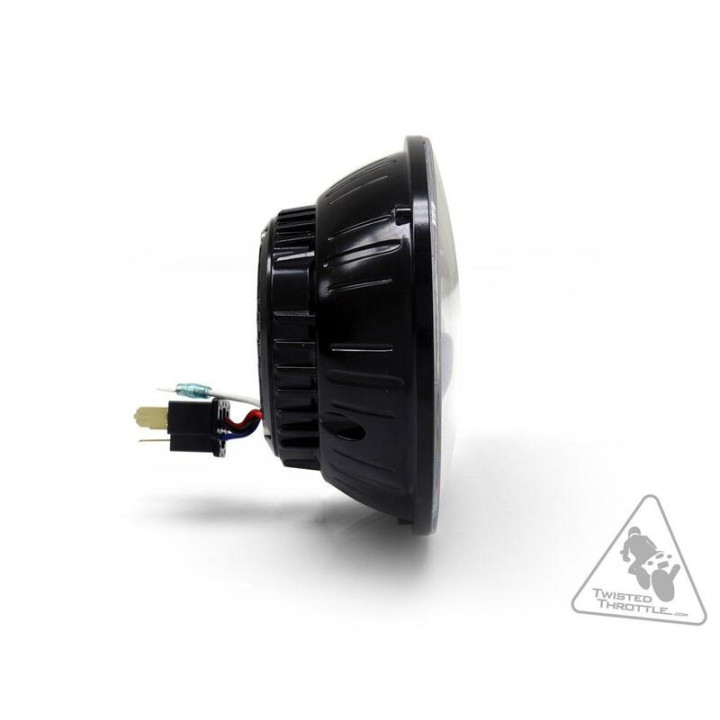 Phare Denali M5 LED Ø145mm noir chrome | Oxmoto