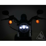 Phare Denali M7 LED Ø177mm noir chrome | Oxmoto