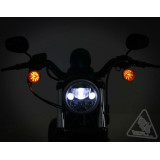 Phare Denali M5 LED Ø145mm noir chrome | Oxmoto