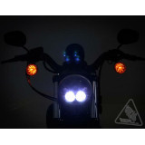 Phare Denali M7 LED Ø177mm noir chrome | Oxmoto