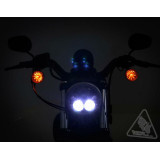 Phare Denali M5 LED Ø145mm noir chrome | Oxmoto