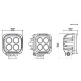 Eclairage additionnel Denali S4 LED 10W - à l'unité | Oxmoto