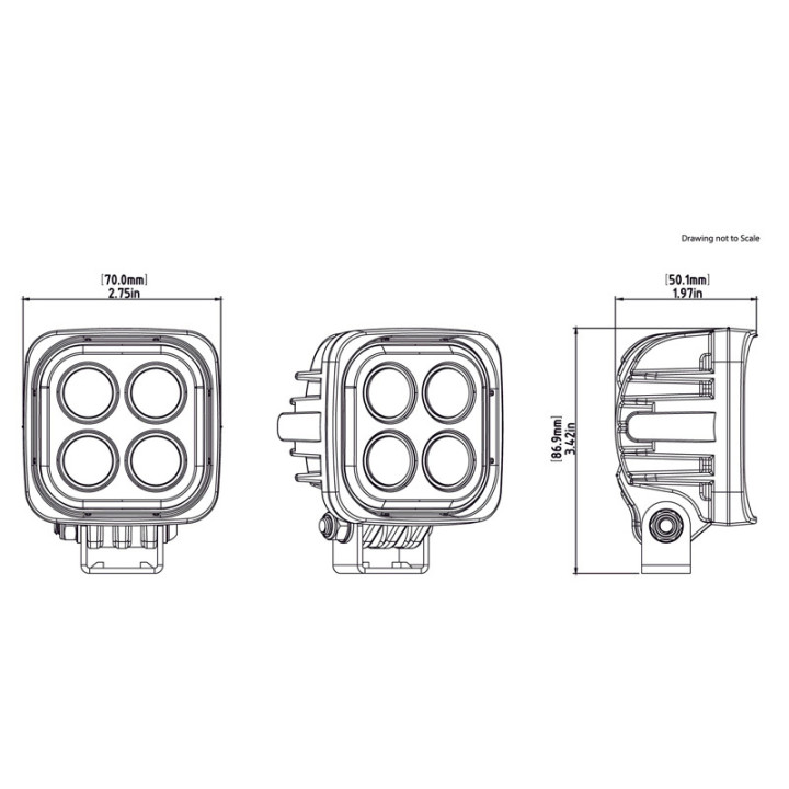 Eclairage additionnel Denali S4 LED 10W - à l'unité | Oxmoto