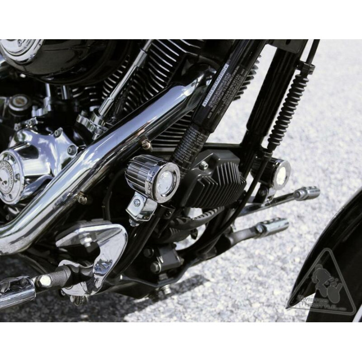 Support éclairage Denali Ø32-38mm noir | Oxmoto