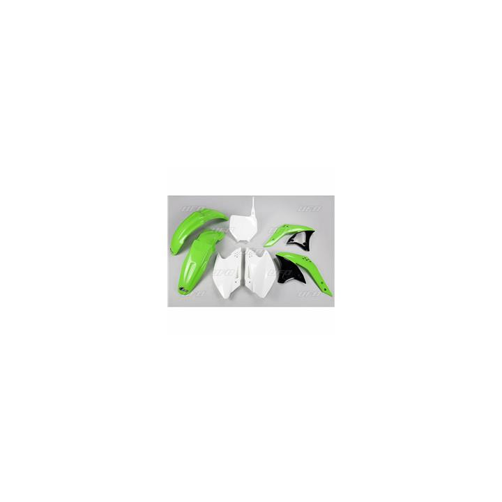 Kit plastique UFO couleur origine vert/blanc Kawasaki KX250F
