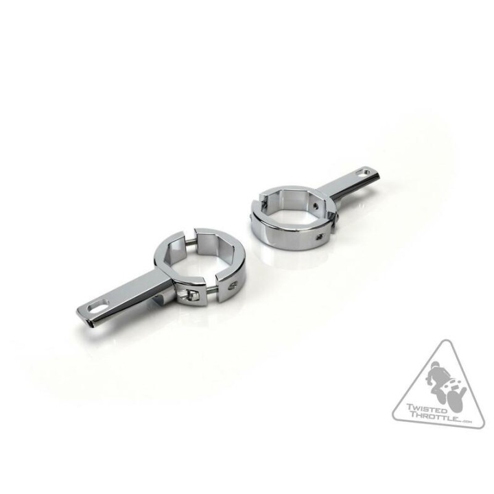 Support éclairage Denali tubes de fourche Ø39-49mm chrome