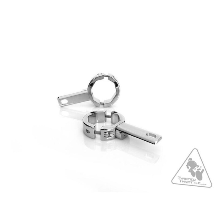 Support éclairage Denali tubes de fourche Ø39-49mm chrome