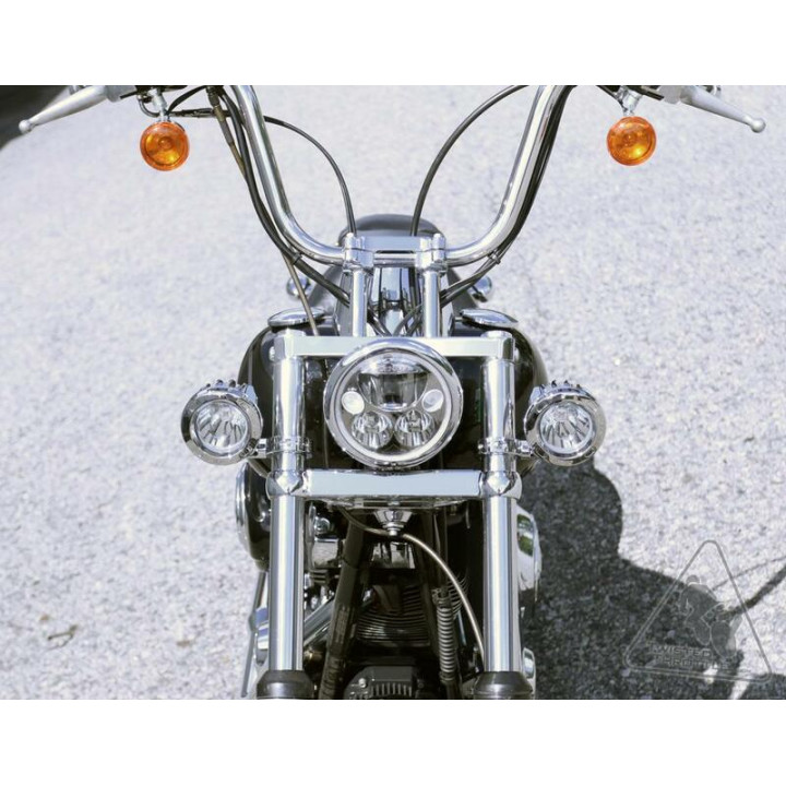 Support éclairage Denali tubes de fourche Ø39-49mm chrome