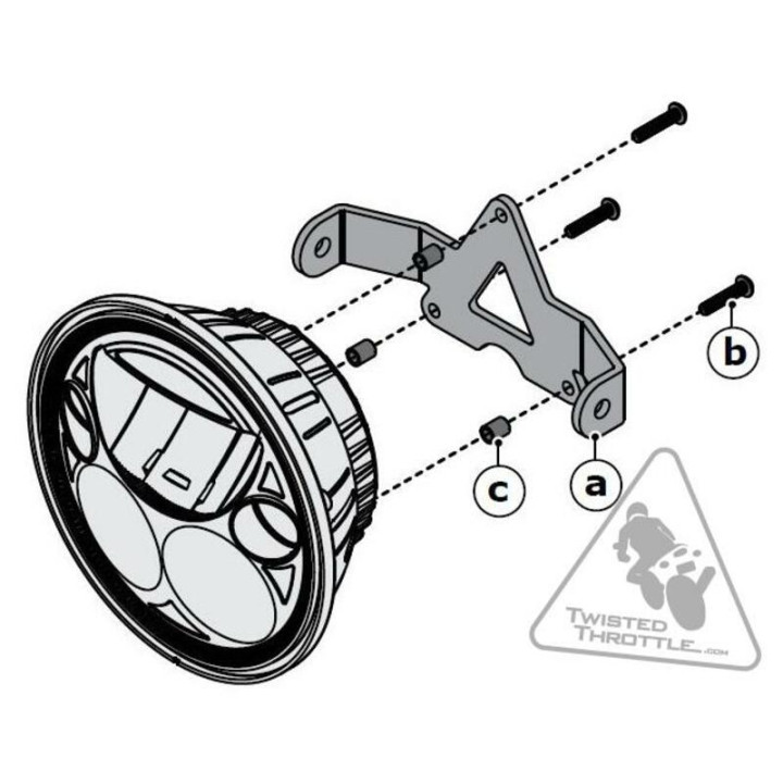 Support éclairage Denali kit adaptateur phare M5 Yamaha