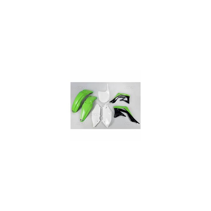 Kit plastique UFO couleur origine vert/noir/blanc Kawasaki KX450F