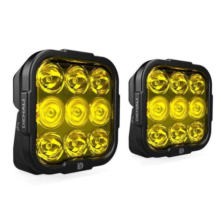 Kit d'éclairage universel DL9 lentille jaune avec câblage Premium