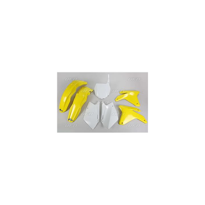 Kit plastique UFO couleur origine jaune/blanc Suzuki RM-Z450