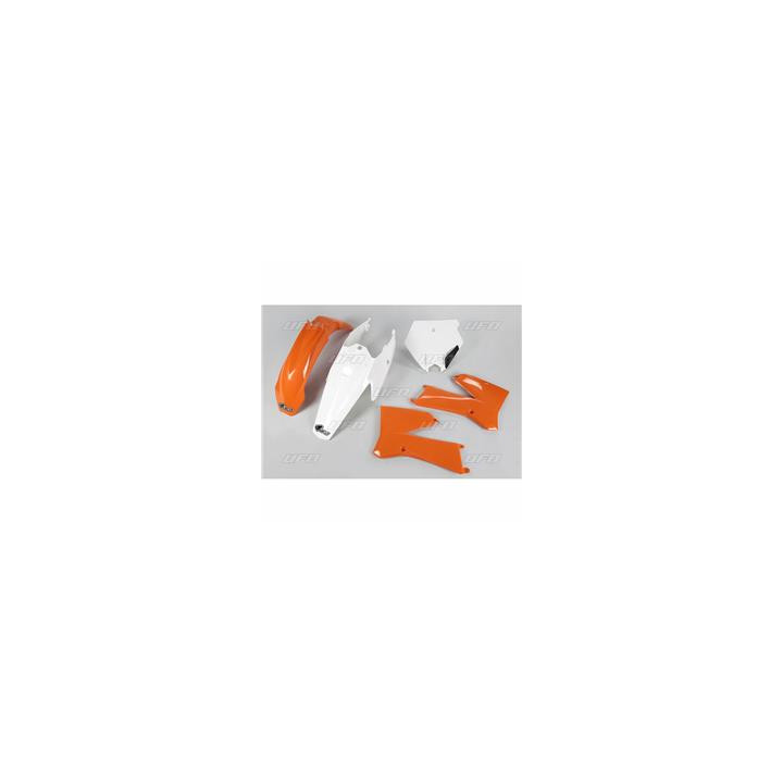 Kit plastique UFO couleur origine orange/blanc KTM SX85