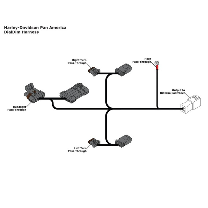 Adaptateur câble Denali DialDim Plug & Play - Harley Davidson Pan America 1250