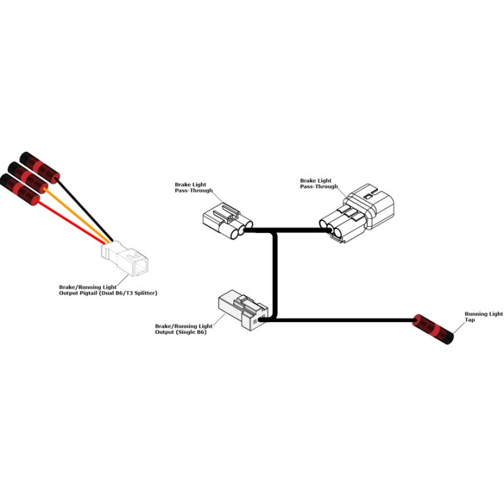 Adaptateur de câblage de feu stop Denali | Oxmoto