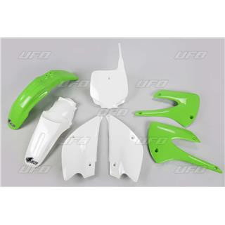 Kit plastique UFO couleur origine (2013) OEM vert/blanc Kawasaki KX85